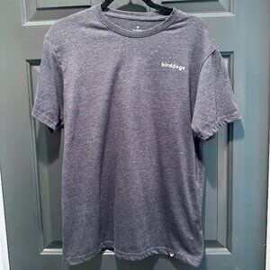 A charcoal short-sleeve crewneck tee by Birddogs size large